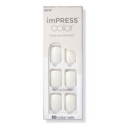 Kiss imPRESS Color Short Press-On Manicure Nails - Milkis