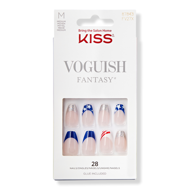 Kiss White Stars Voguish Fantasy Ready-To-Wear Fake Nails #1