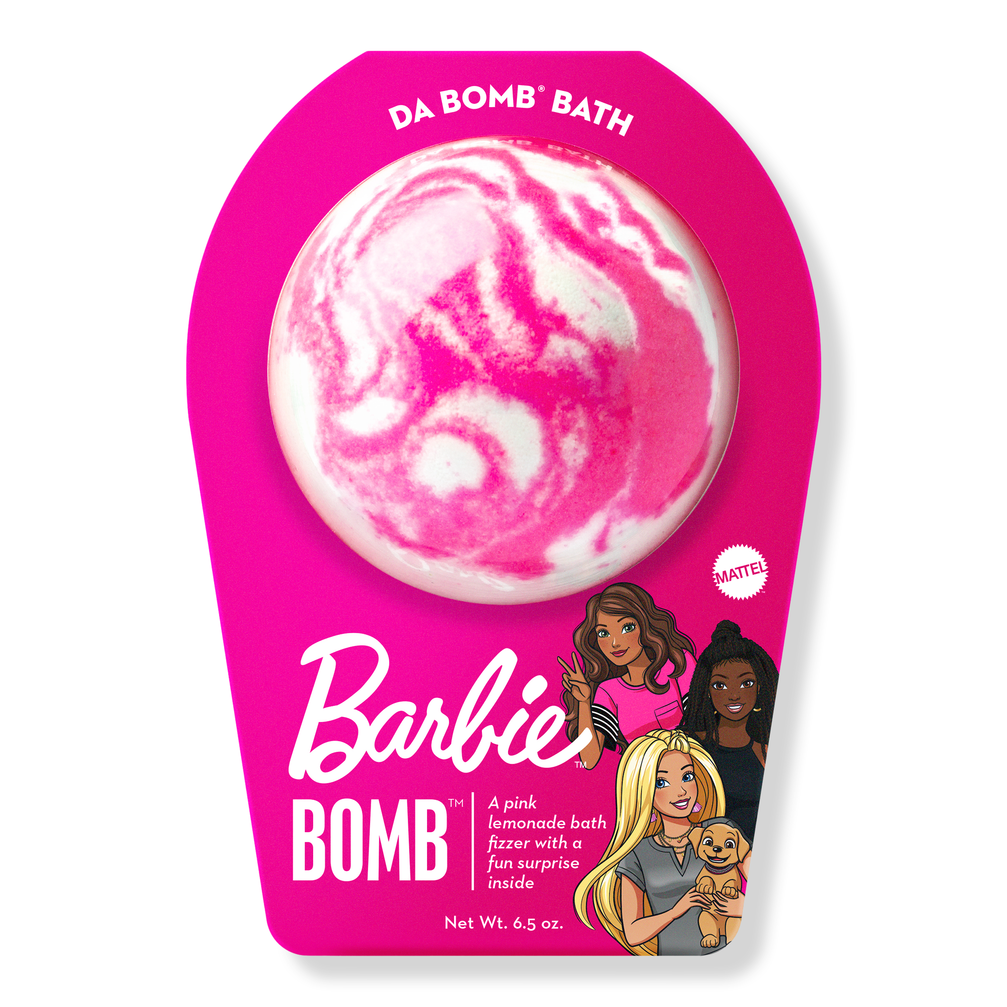 Da Bomb Barbie Pink Lemonade Swirl Bath Bomb #1