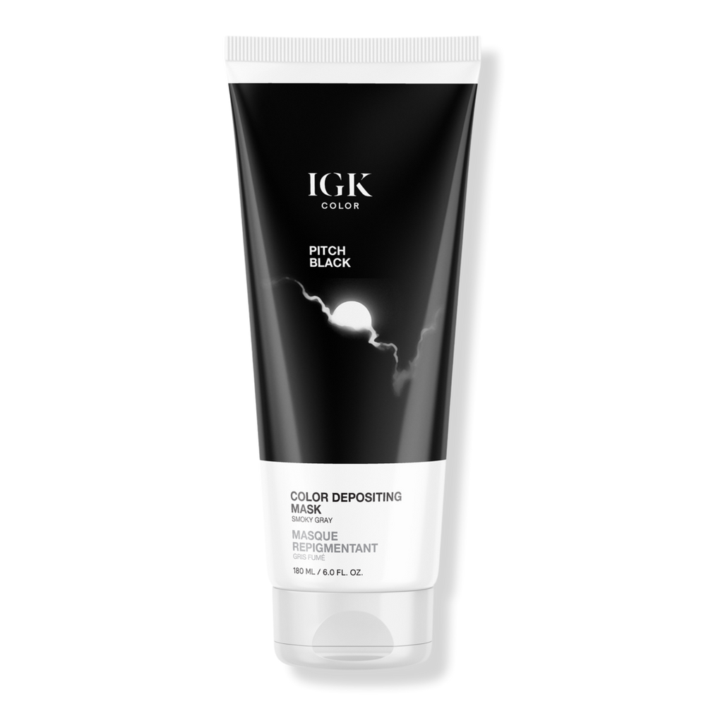 Igk Color Depositing Conditioning Hair Mask - Pitch Black In Black