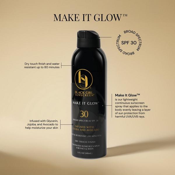 Black Girl Sunscreen Make It Glow Continuous Spray SPF30 #2