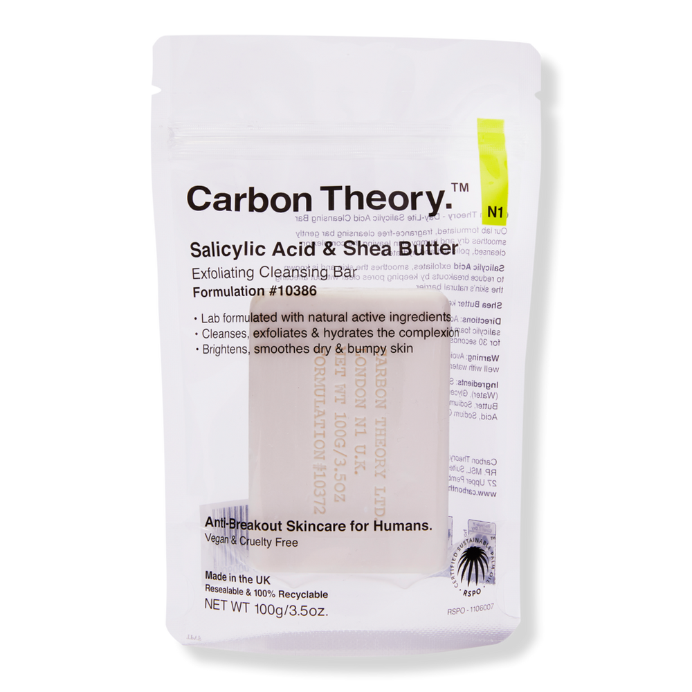 Carbon Theory. Salicylic Acid & Shea Butter Exfoliating Cleansing Bar