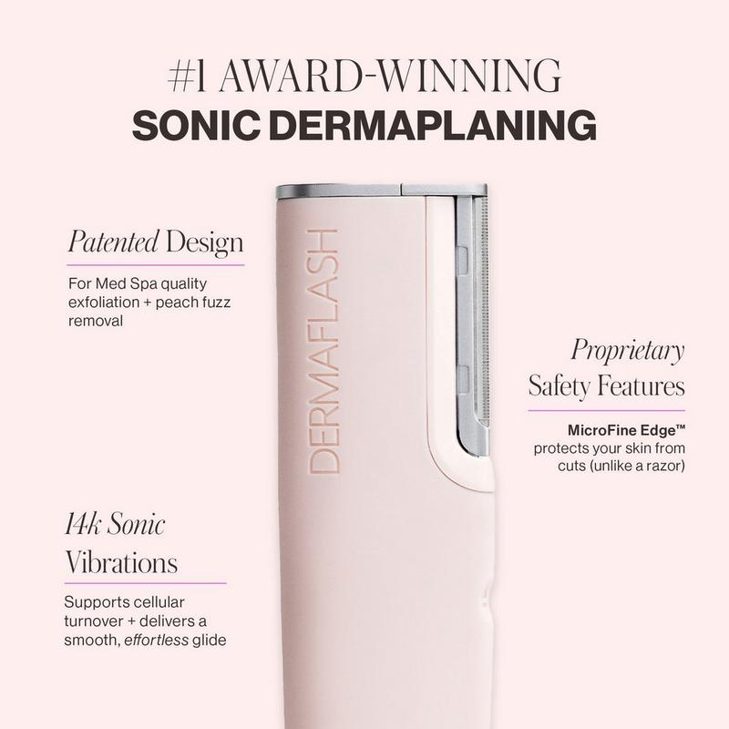 DERMAFLASH - Blush LUXE+ Advanced Sonic Dermaplaning + Peach Fuzz