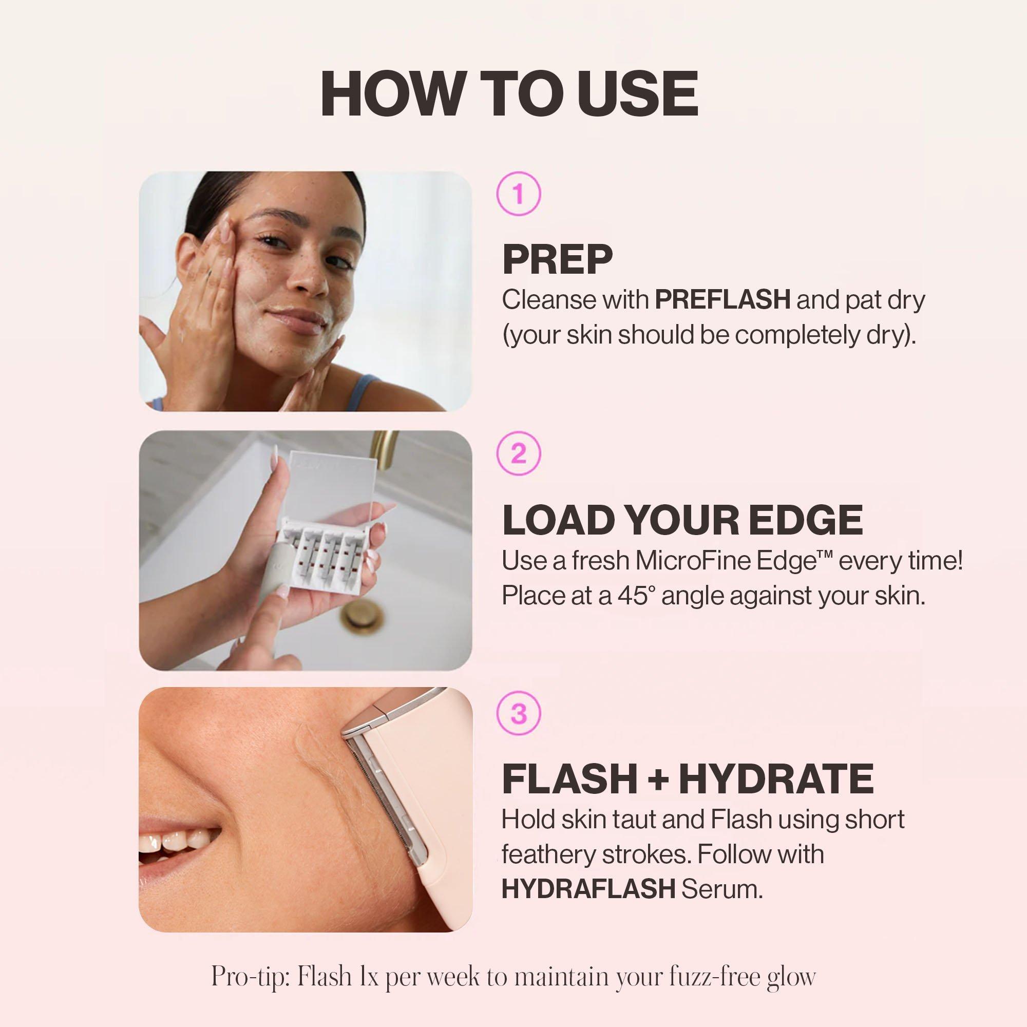 Прибор для дермапланинга и удаления пушковых волос Dermaflash Luxe+ Advanced Sonic, цвет: Пудровый — фото 7