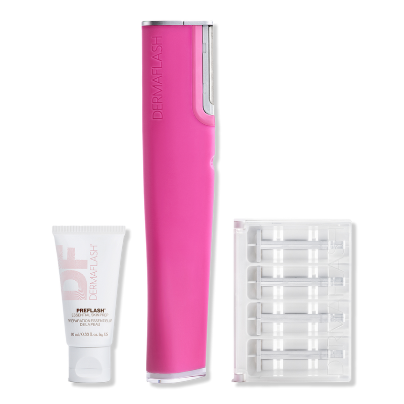 DERMAFLASH - Pop Pink LUXE+ Advanced Sonic Dermaplaning + Peach