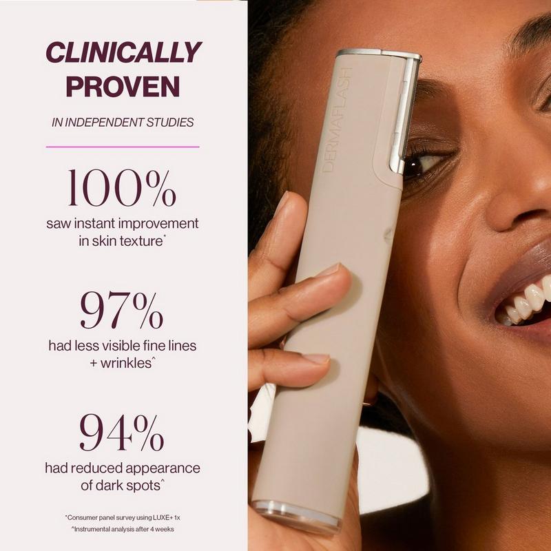 DERMAFLASH - Stone LUXE+ Advanced Sonic Dermaplaning + Peach Fuzz