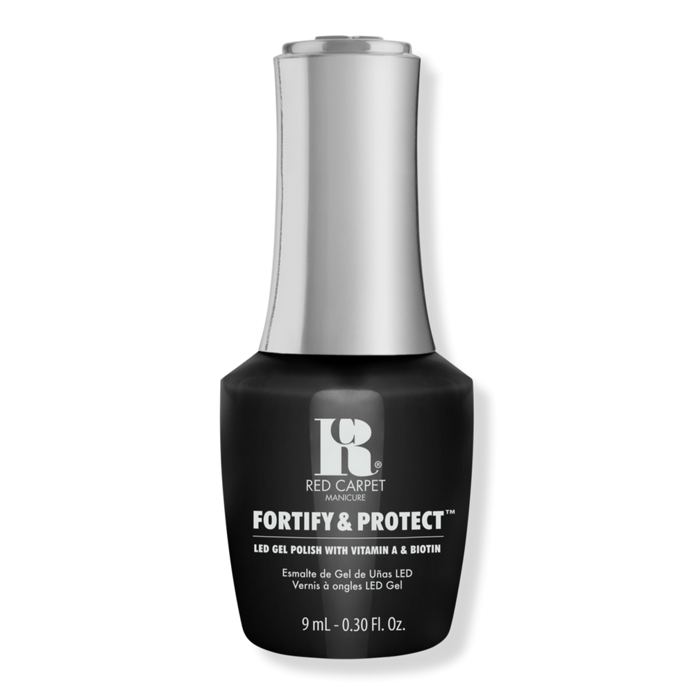 Red Carpet Manicure Fortify & Protect Led Gel Nail Polish Collection - Black Stretch Limo