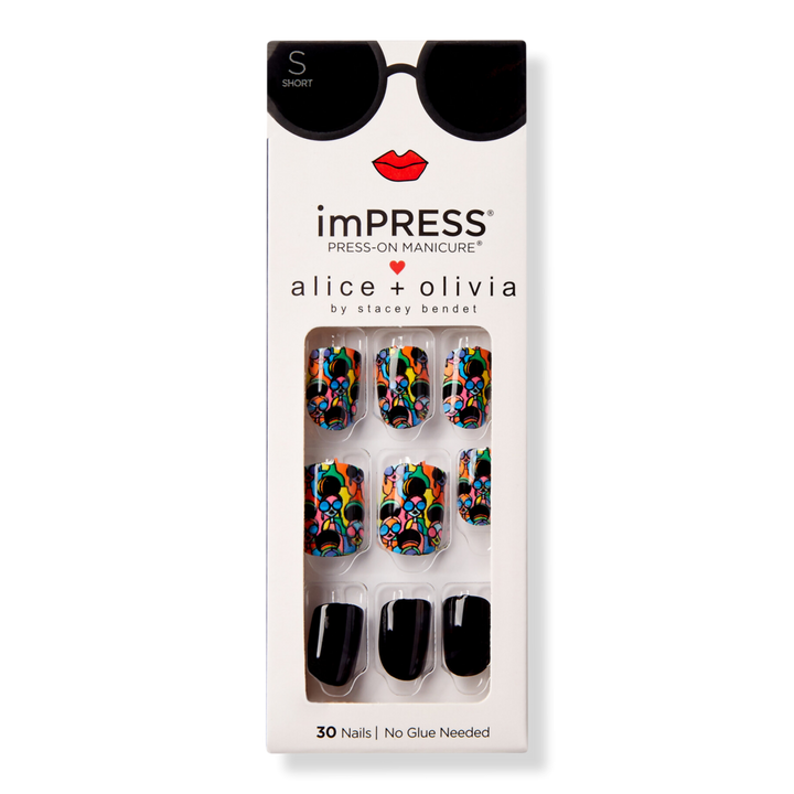 Kiss Rainbow Stance imPRESS x Alice + Olivia Press-on Manicure #1