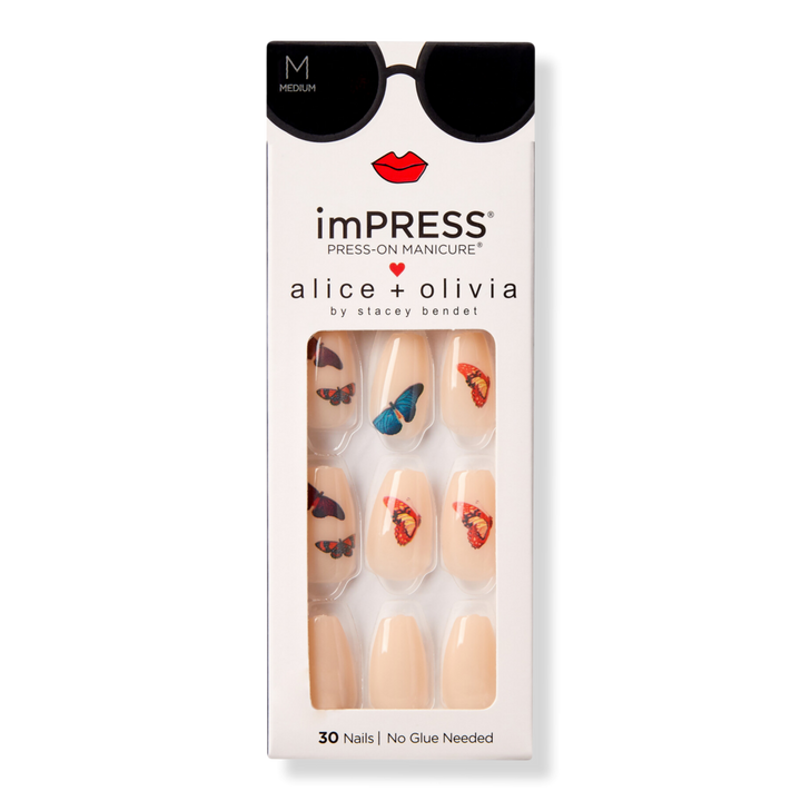 Beloved Butterfly Impress X Alice Olivia Press On Manicure Kiss Ulta Beauty