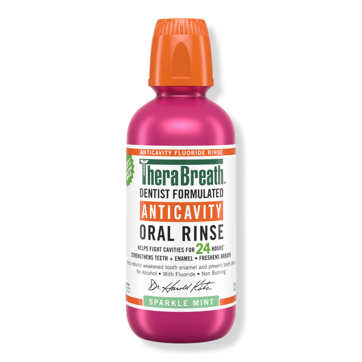 Anticavity Fluoride Oral Rinse Sparkle Mint - TheraBreath | Ulta Beauty