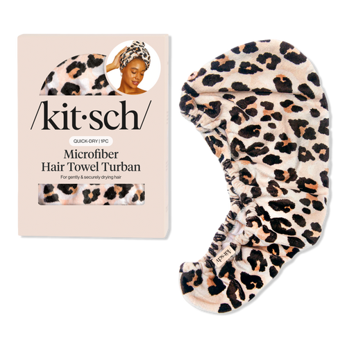 Kitsch Leopard Quick Dry Microfiber Hair Towel