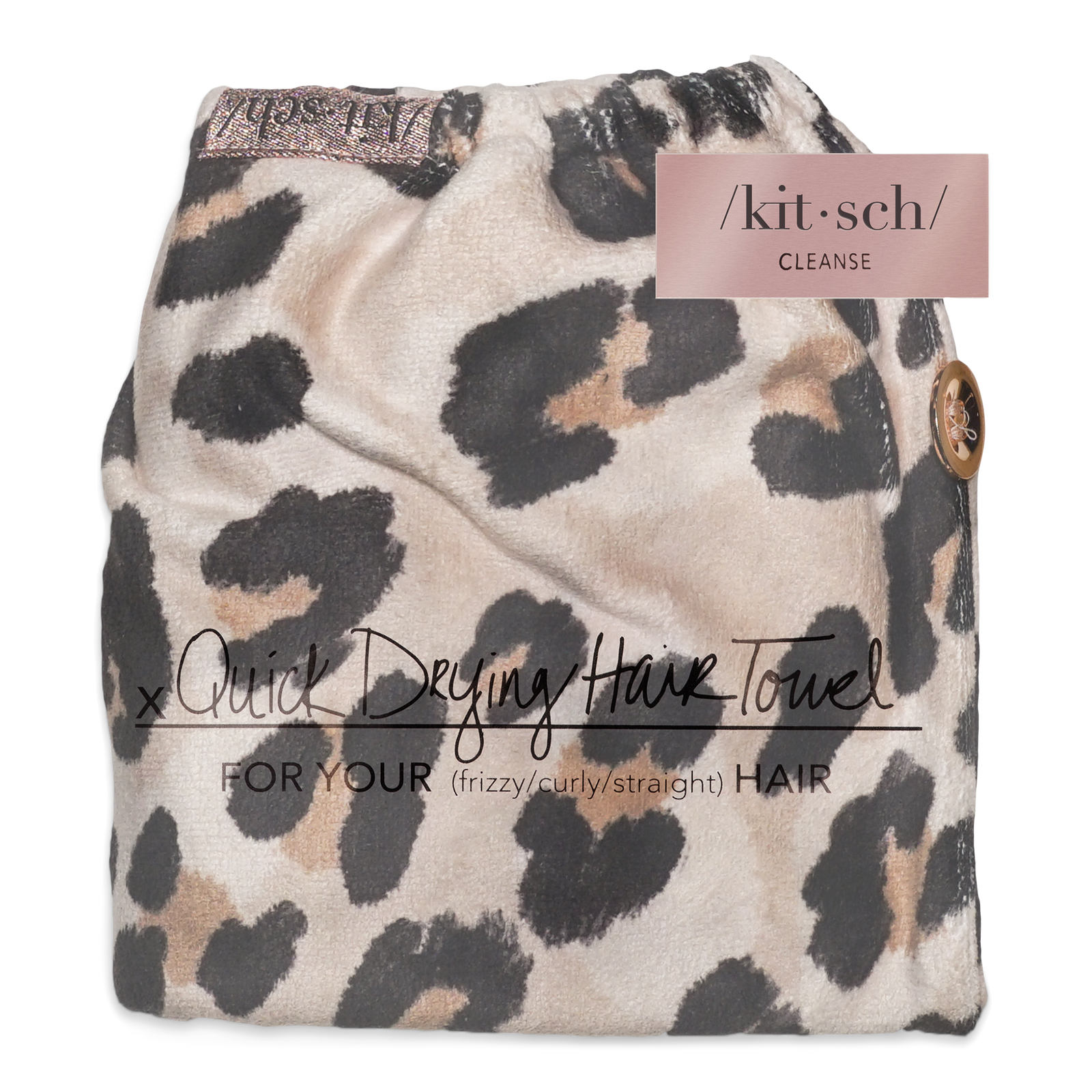 Leopard Quick Dry Microfiber Hair Towel