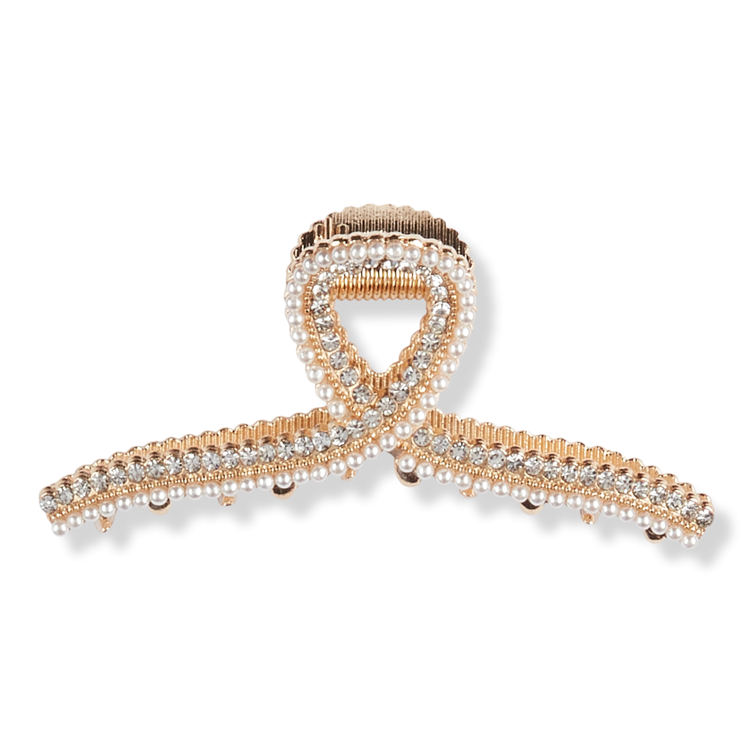 Scünci Pearls & Rhinestone Claw Clip #1