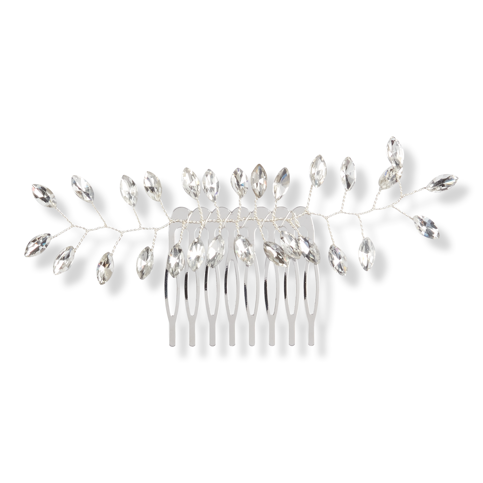 Scünci Silver & Rhinestone Hair Comb #1