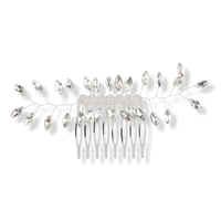 Silver & Rhinestone Hair Comb
