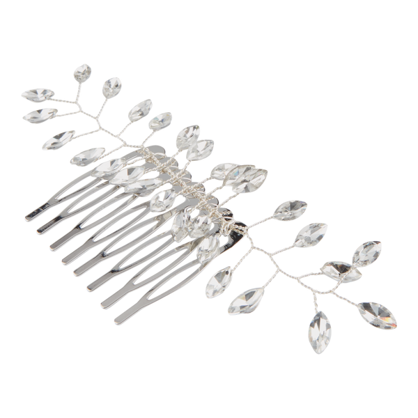 Scünci Silver & Rhinestone Hair Comb #3