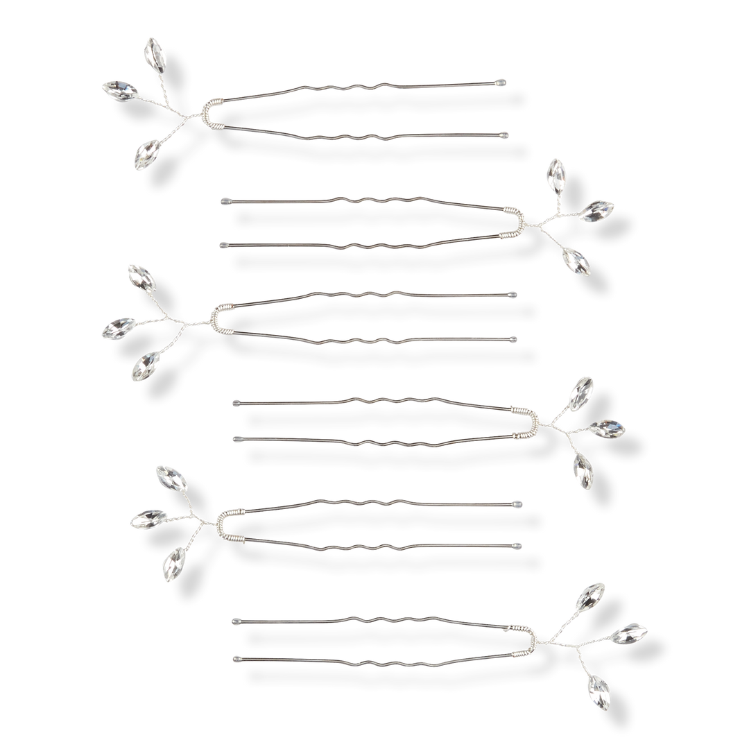 Scünci Silver & Rhinestone Hair Pins #1