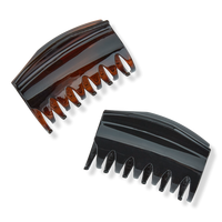 Black & Tortoise Claw Hair Clips