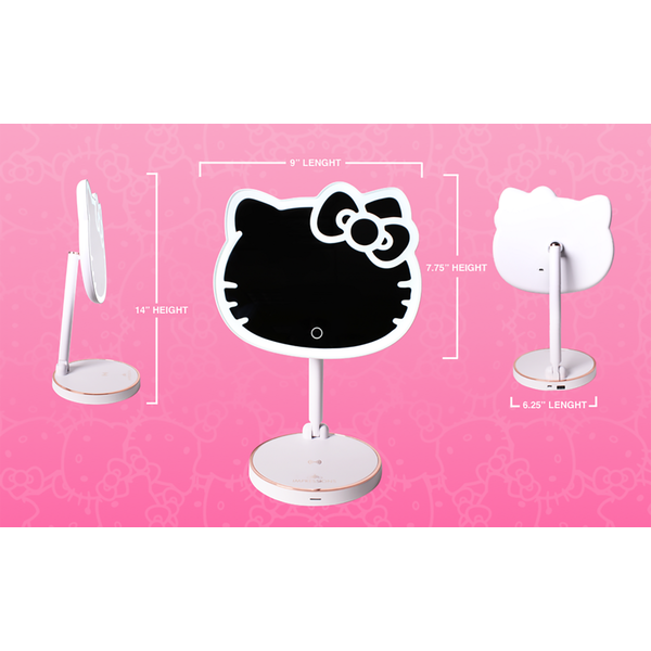 Espejo de maquillaje de mesa recargable Hello Kitty 7