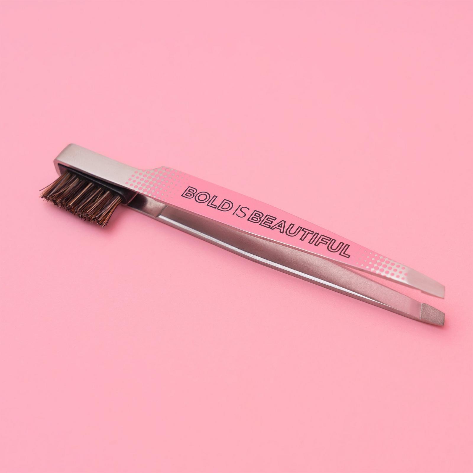 Bold is Beautiful Slant Tweezer & Brow Brush