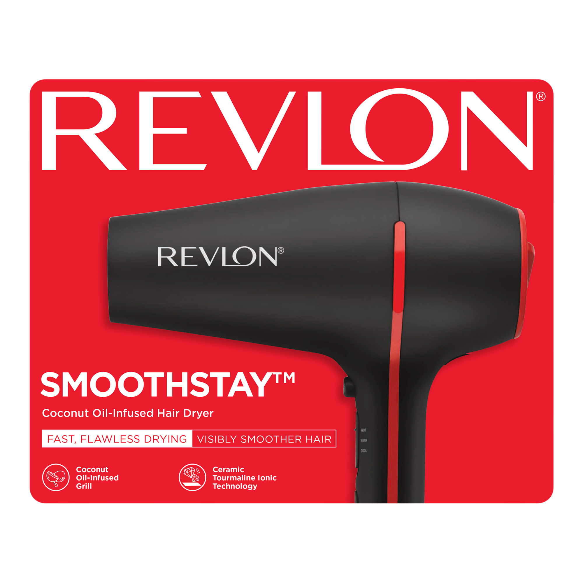 Revlon Smoothstay Coconut OilInfused Hair Dryer Big Apple Buddy