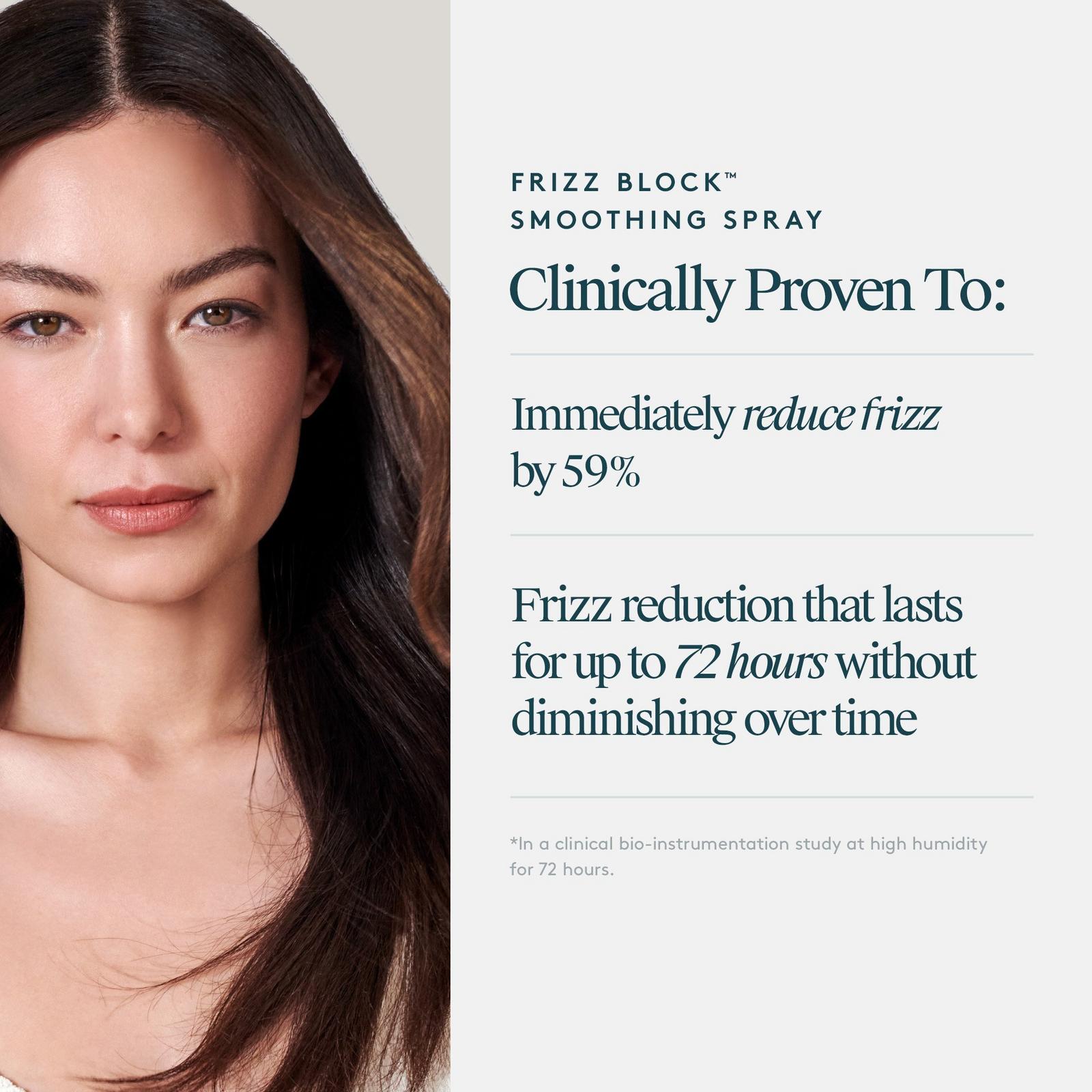 Frizz Block Humidity-Stopping Smoothing Spray for Frizz-Prone Hair