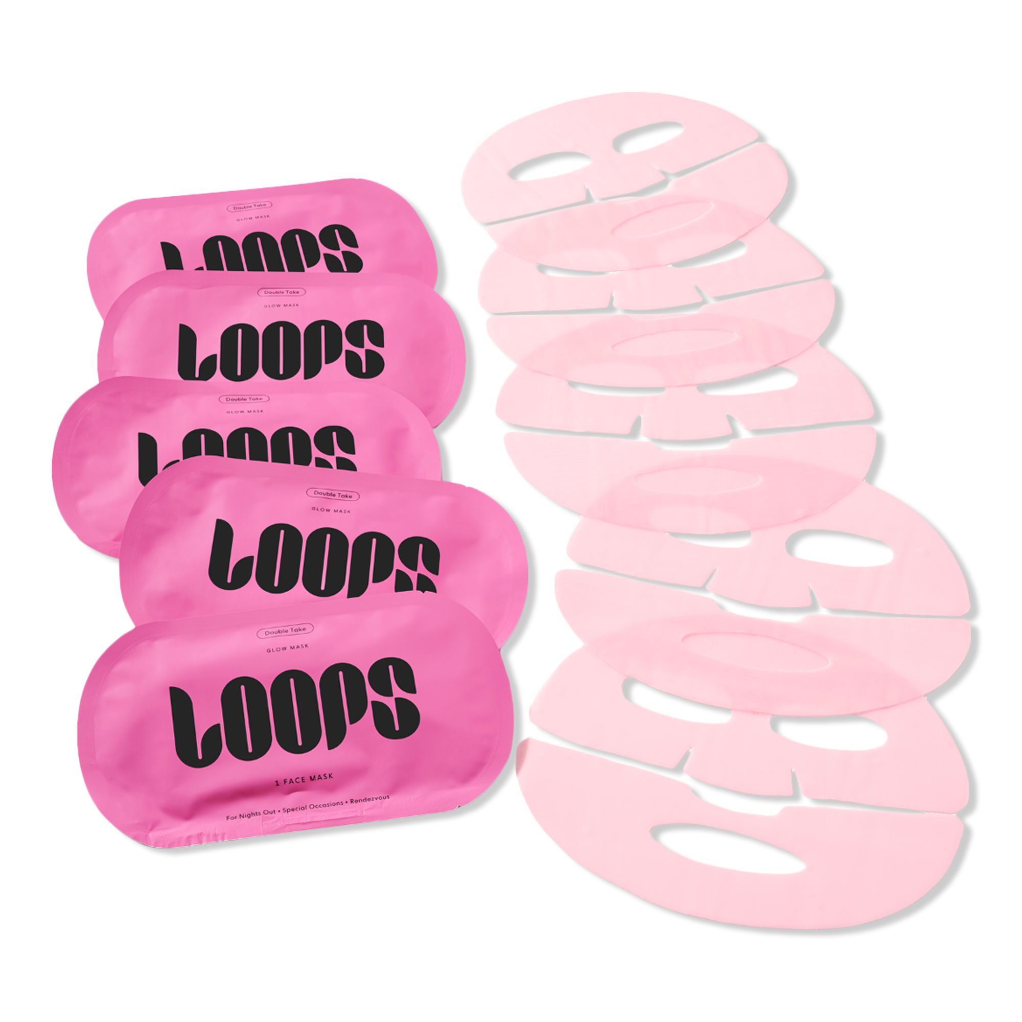 LOOPS Double Take Glow Face Mask 5 Piece Set #1