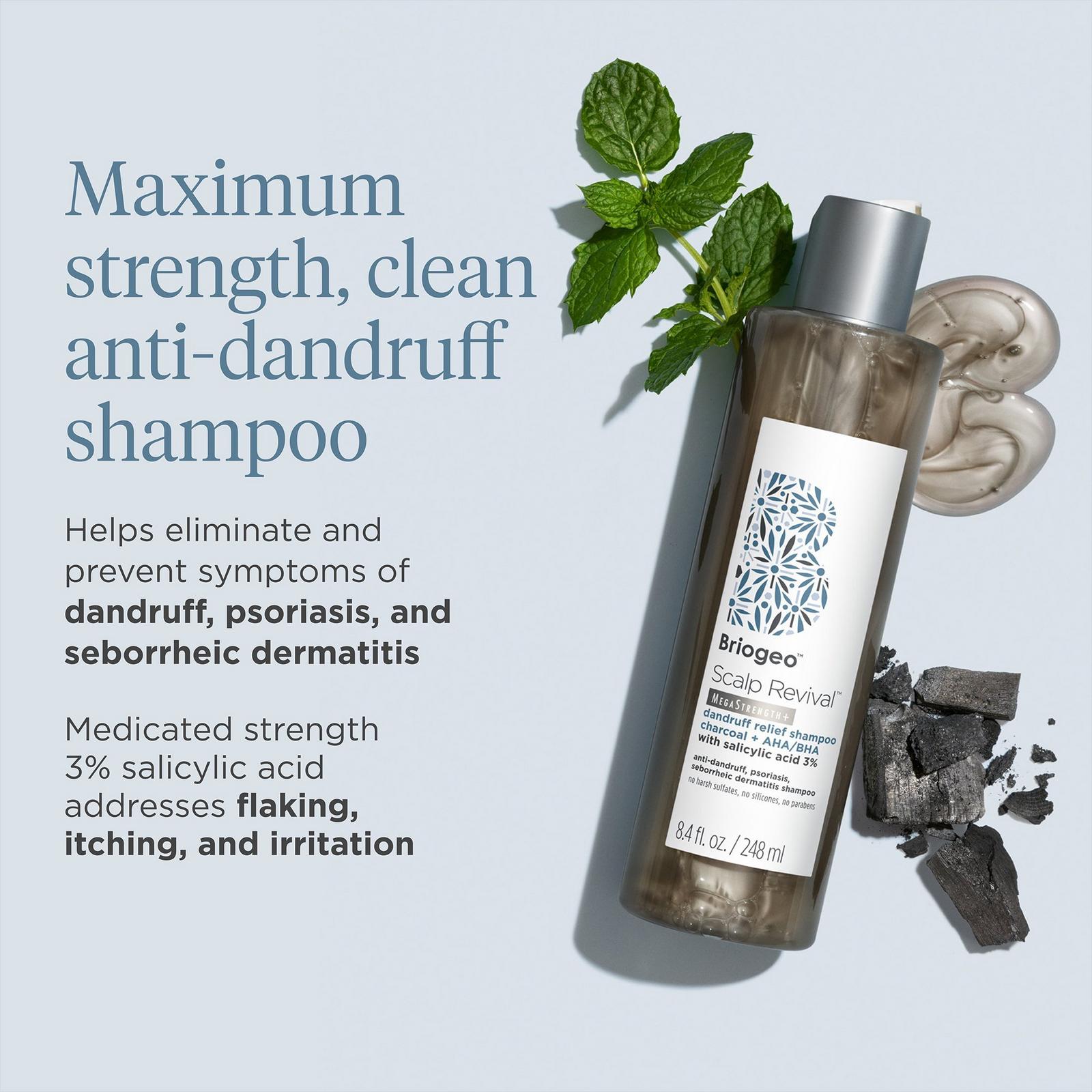 Scalp Revival MegaStrength+ Dandruff Relief Shampoo Charcoal + AHA/BHA