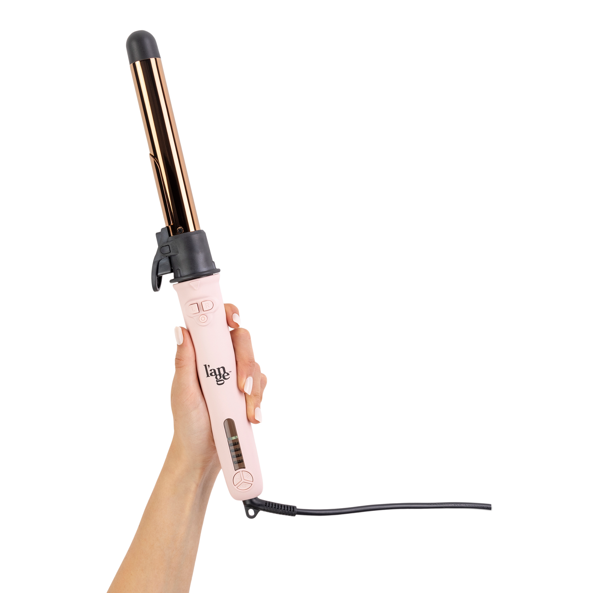 L'Ange Le Pirouette Titanium Rotating Curling Iron Blush Big Apple