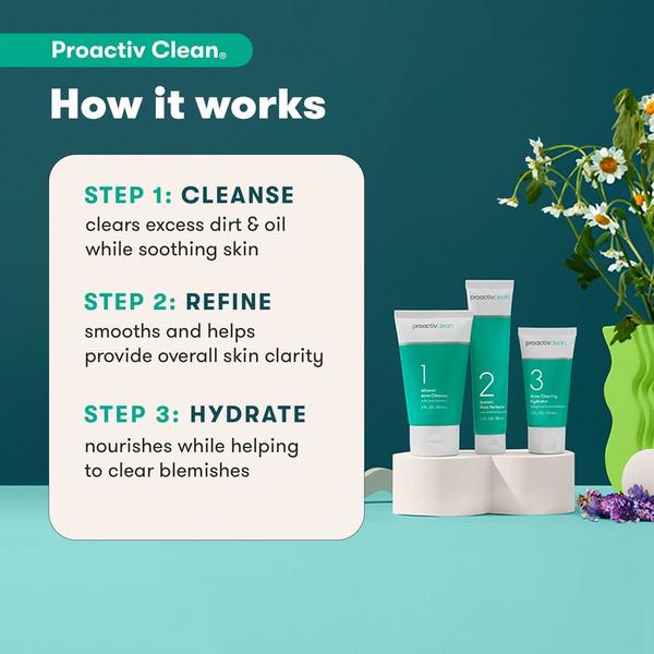 Proactiv Proactiv Clean 3-Step Mild Acne-Fighting Treatment Routine + 15 Free Zits  Happen™ Patches #6