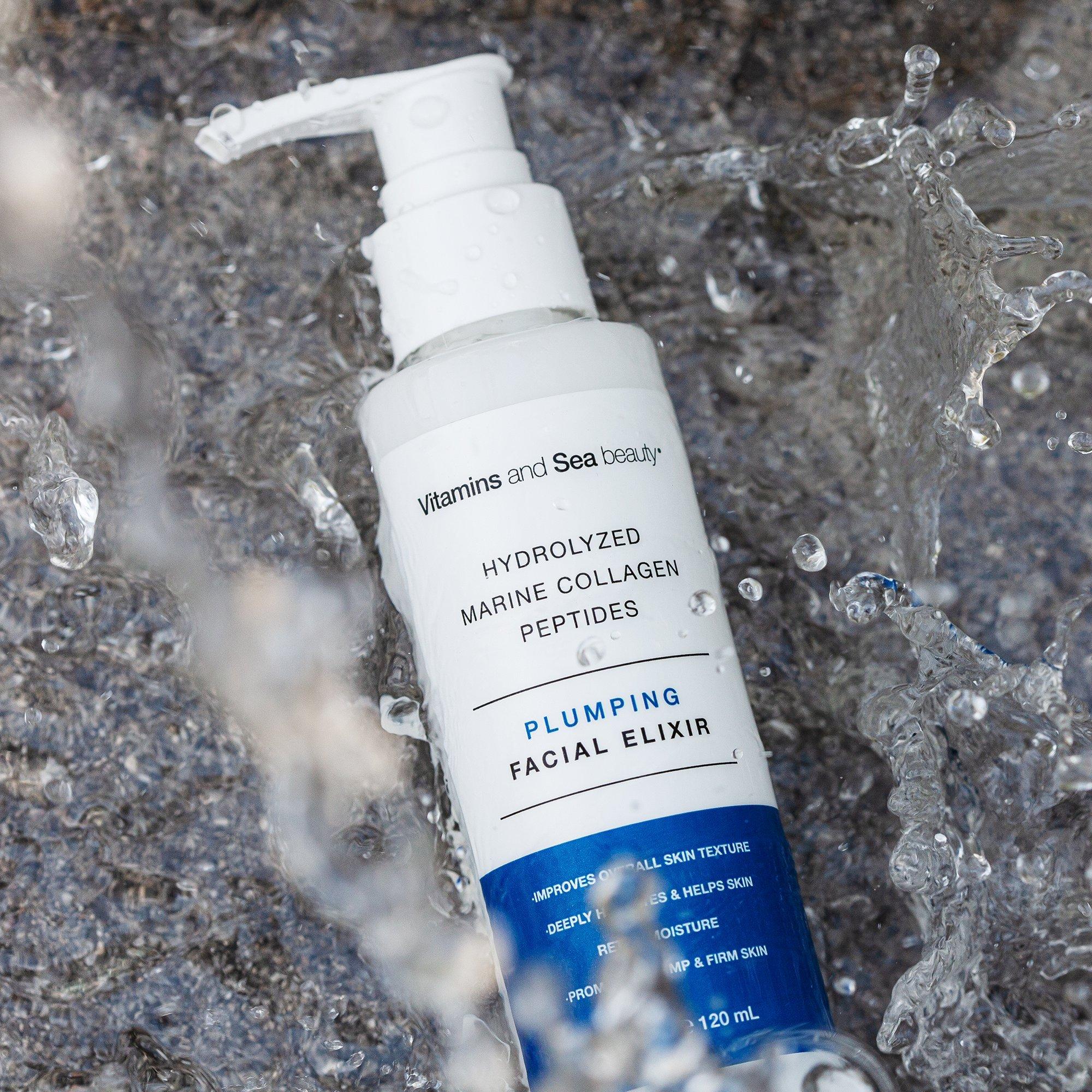 Vitamins And Sea Beauty Hydrolyzed Marine Collagen Peptides Plumping Facial Elixir Big Apple Buddy