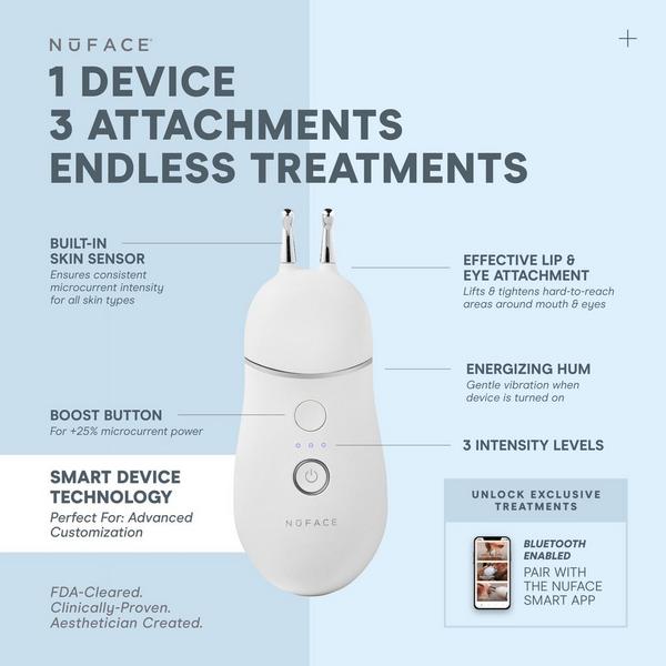 NuFACE TRINITY+ Advanced Facial Toning Microcurrent Kit + ELE Attachment #6