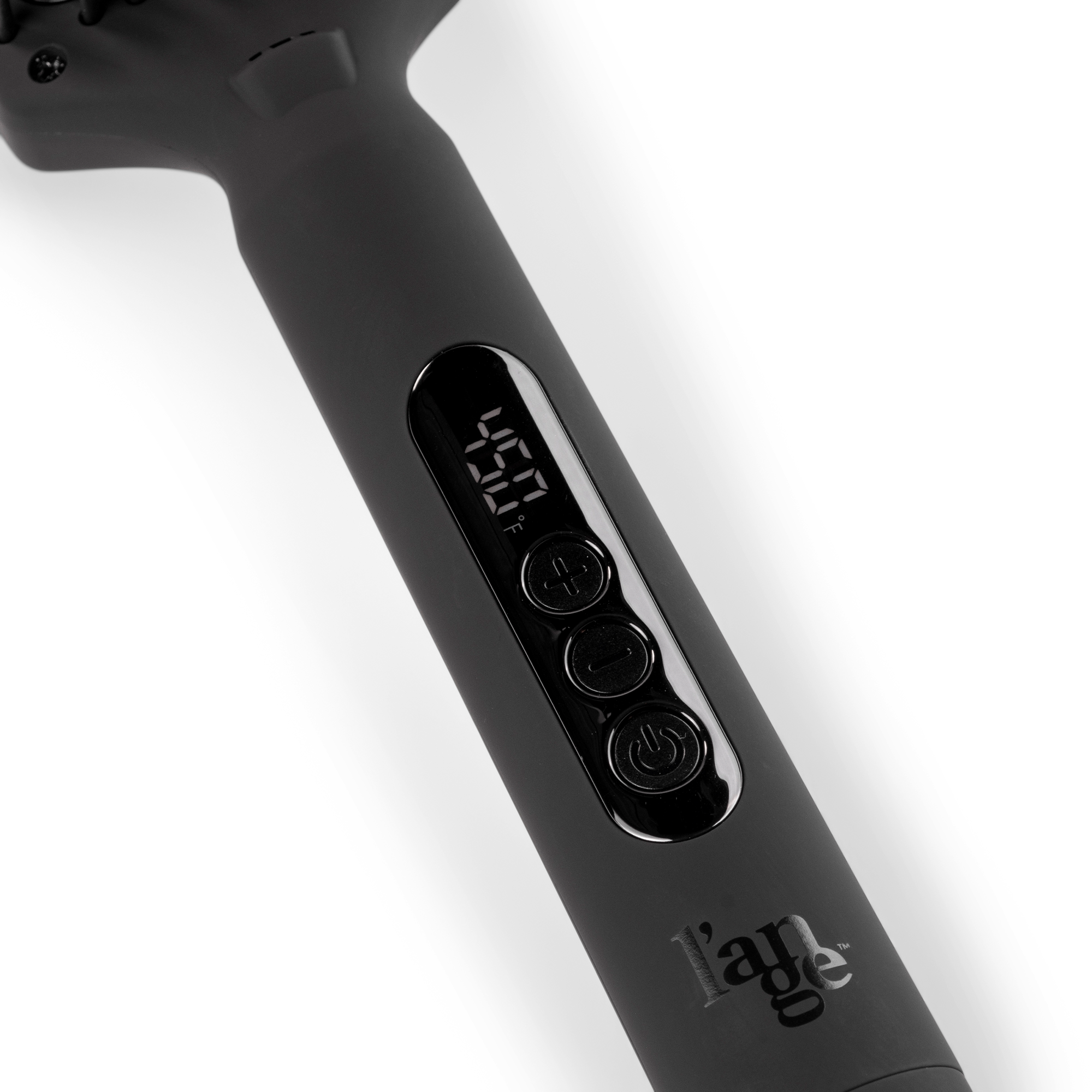 L'Ange Le Vite Curve Ceramic Straightening Brush Black Big Apple Buddy