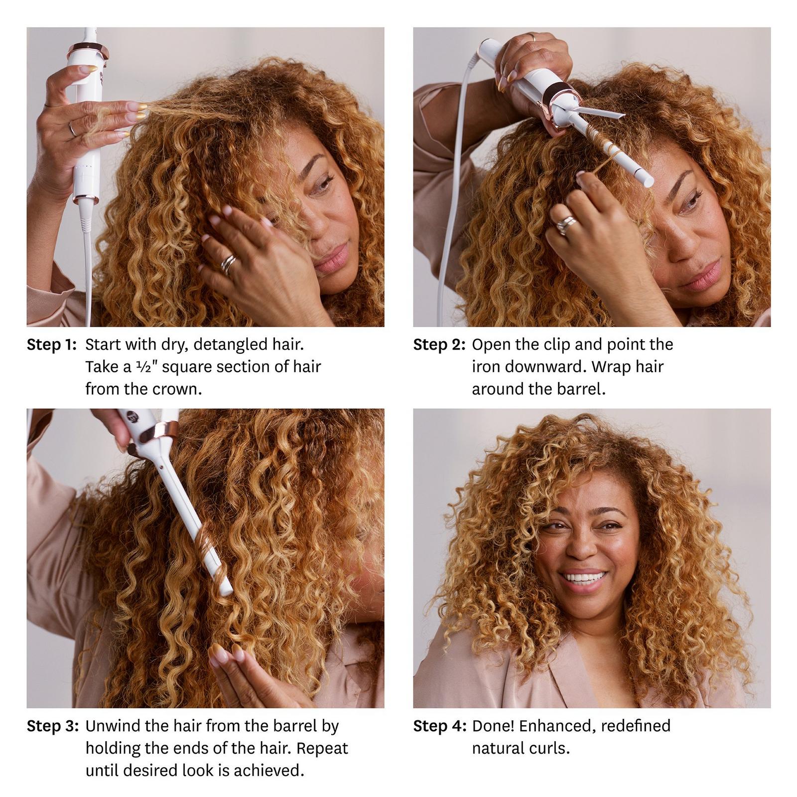 SinglePass Curl Ceramic Long Barrel Curling Iron
