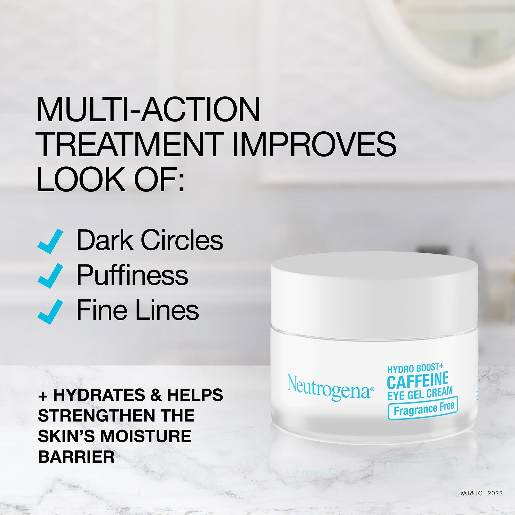 Гель-крем для кожи вокруг глаз с кофеином без отдушки Neutrogena Hydro Boost+ — фото 3
