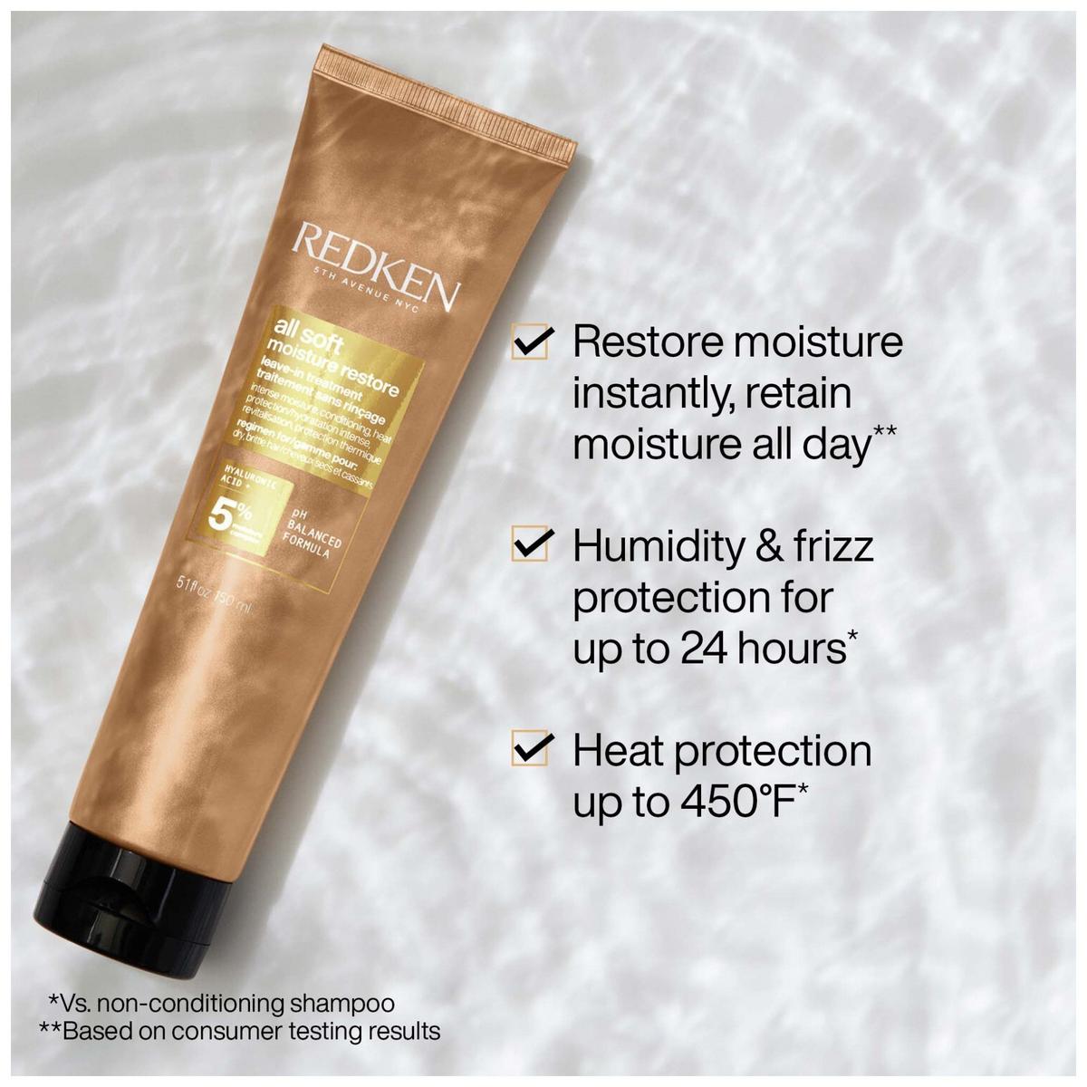 Redken all soft moisture restore top leave-in treatment