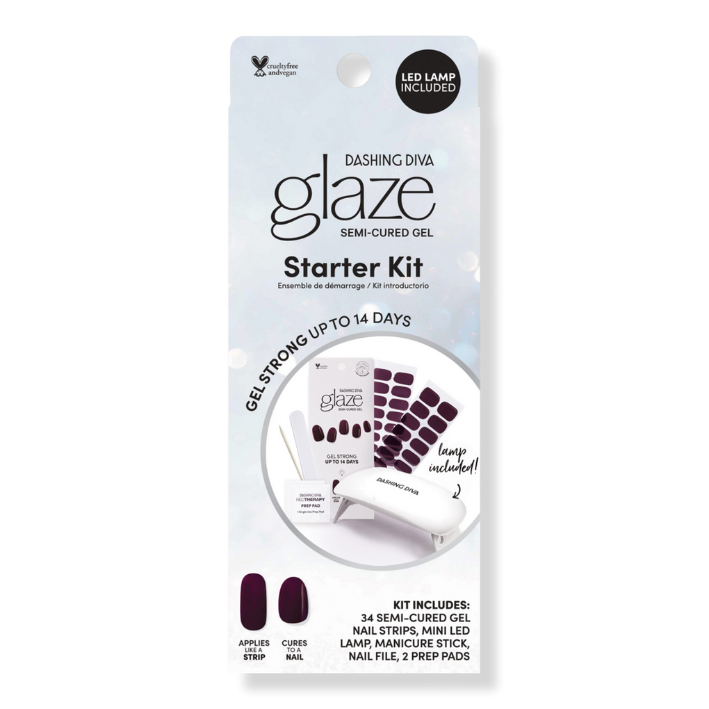 Dashing Diva Royal Burgundy Glaze Semi-Cured Gel Starter Kit