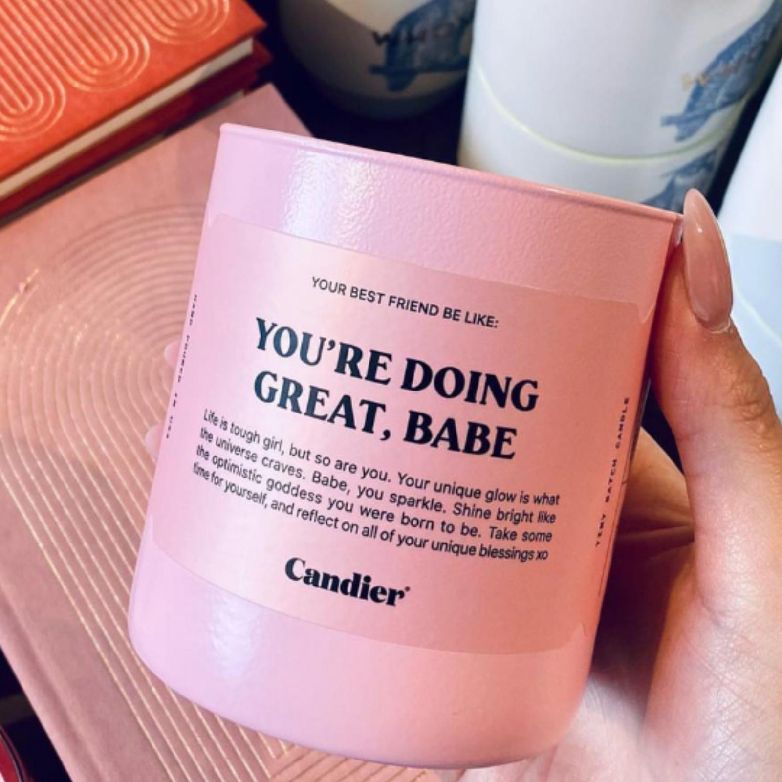 You're Doing Great, Babe Candle