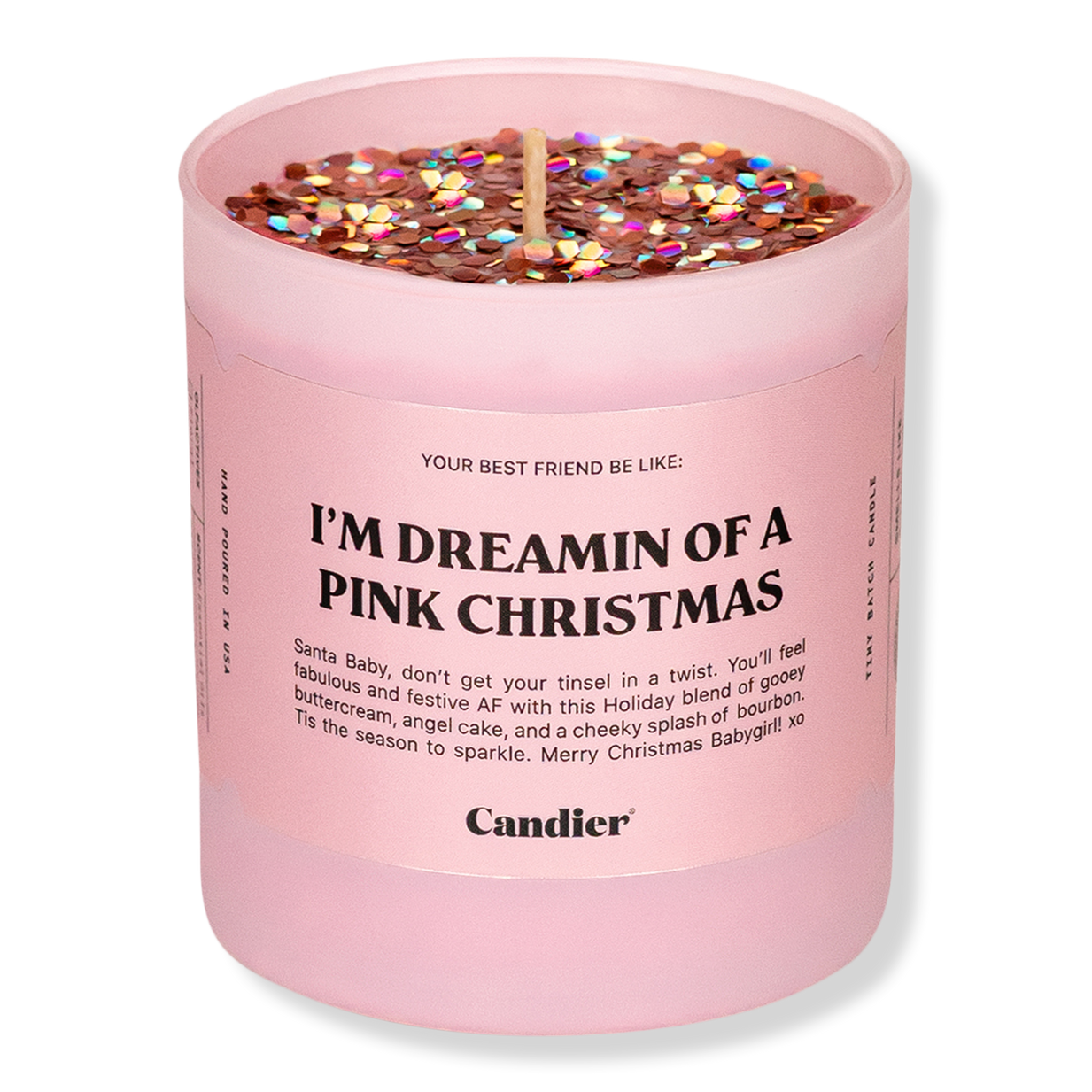 Pink Christmas Elegance Candle