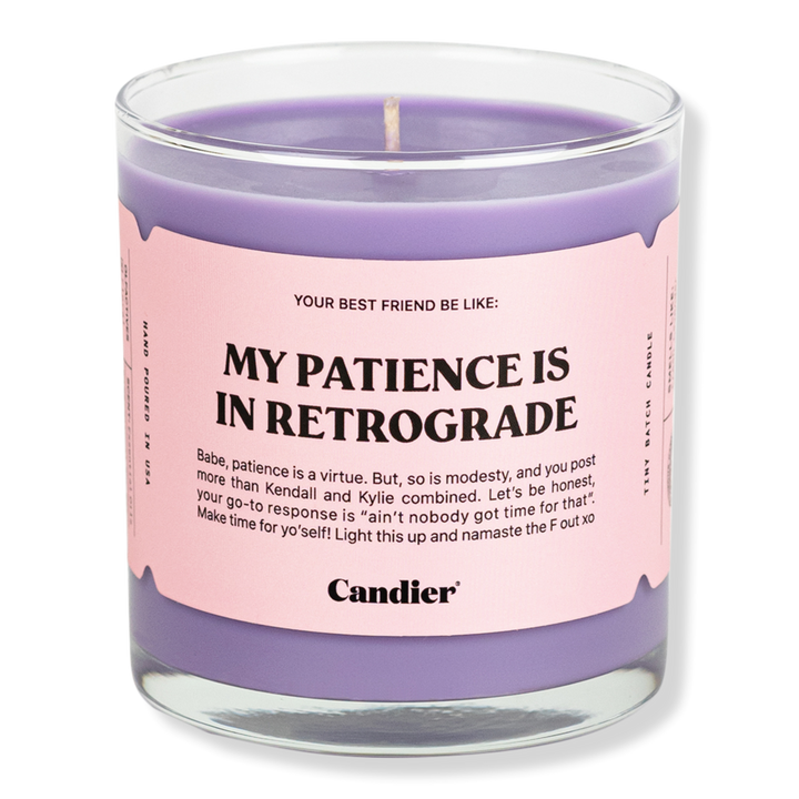 Candier My Patience Is In Retrograde Candle #1