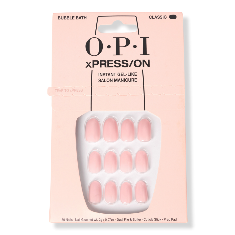Opi Xpress/on Short Solid Color Press On Nails - Bubble Bath