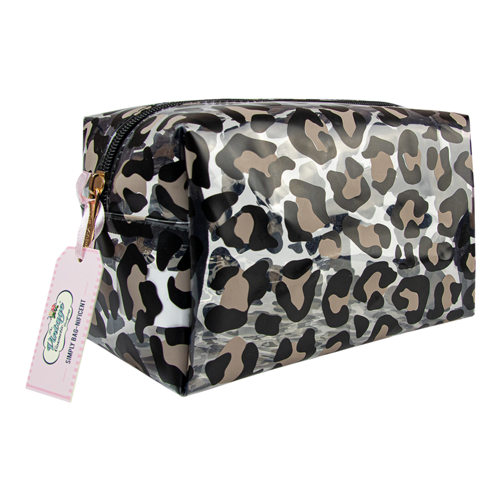 Vegan Leather Hot Pink Makeup Bag Pink Leopard Print - Girly Pink Cheetah  Print Cute Cosmetic Bag for Women - Leopard Print Purse Storage for Makeup