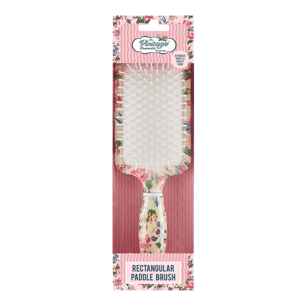 The Vintage Cosmetic Company Floral Print Rectangular Paddle Hair Brush #4