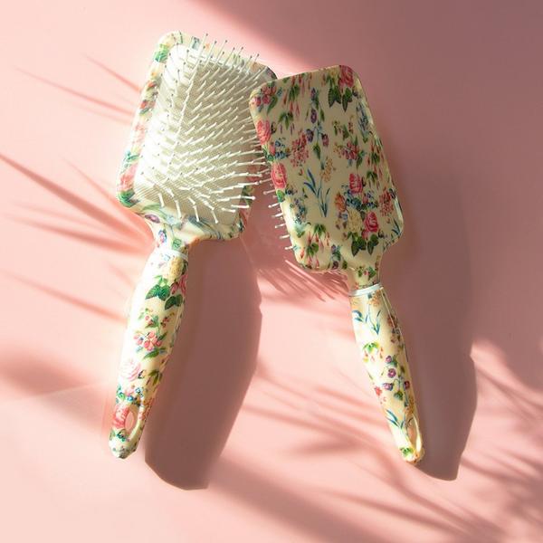 The Vintage Cosmetic Company Floral Print Rectangular Paddle Hair Brush #5