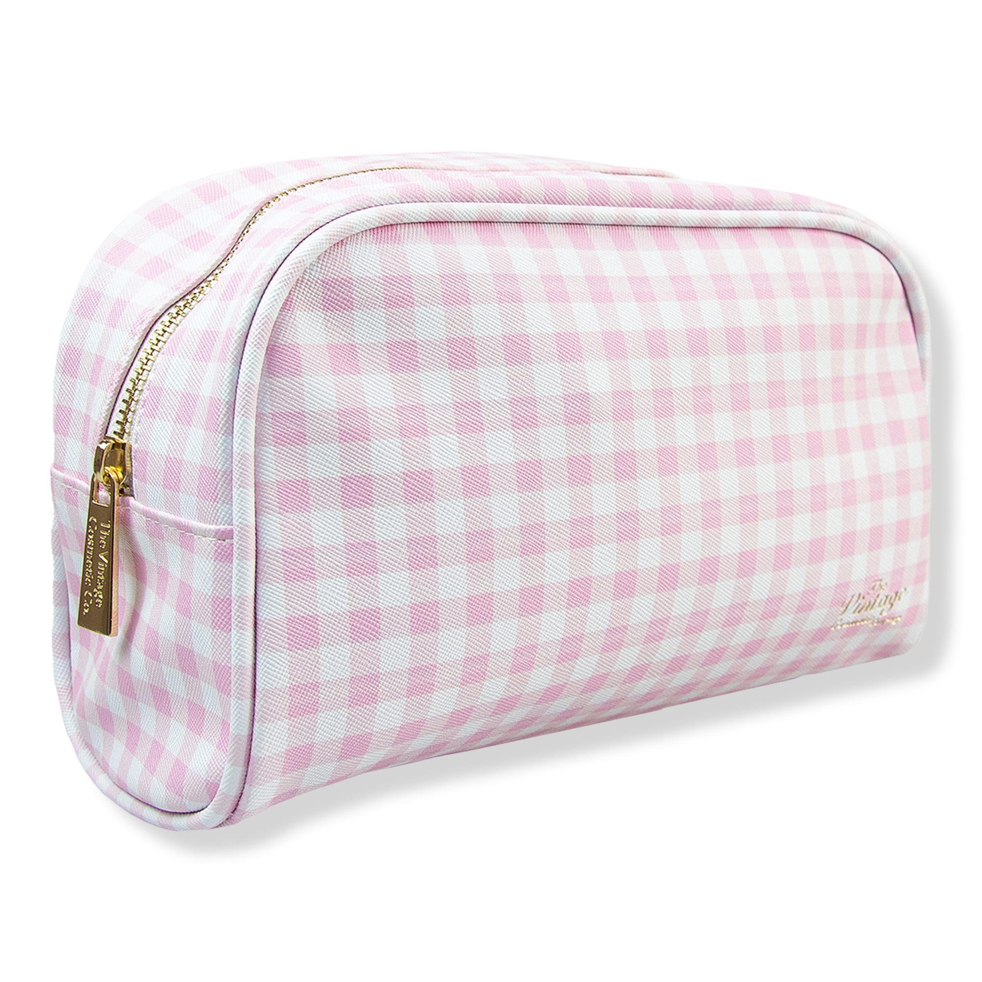 The Vintage Cosmetic Company Pink Gingham Make-Up Bag #1