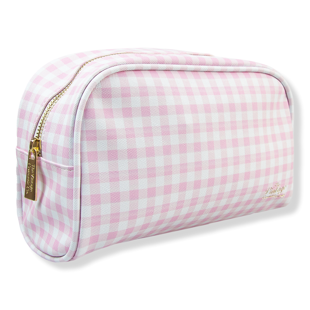 in House Bag Petal Pink Check Cosmetic Pouch