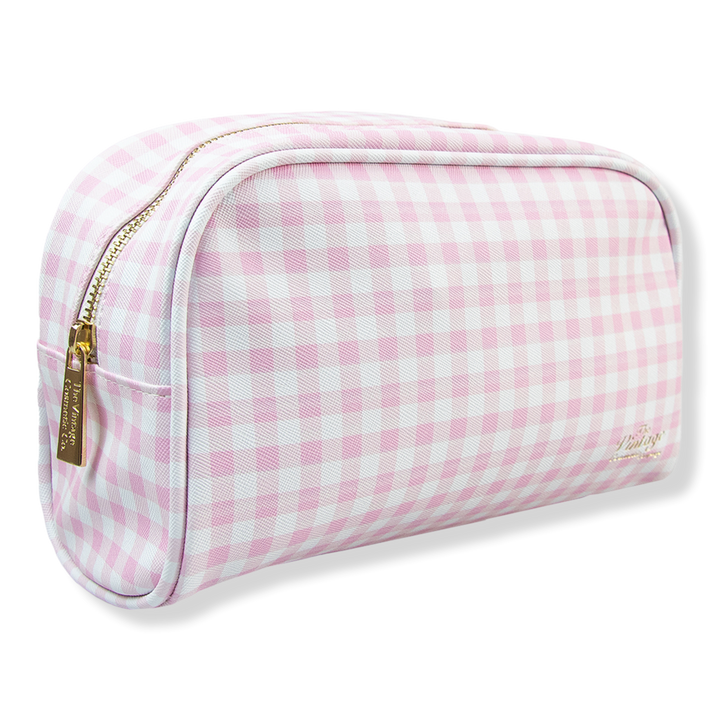 The Vintage Cosmetic Company Pink Gingham Make-Up Bag #1