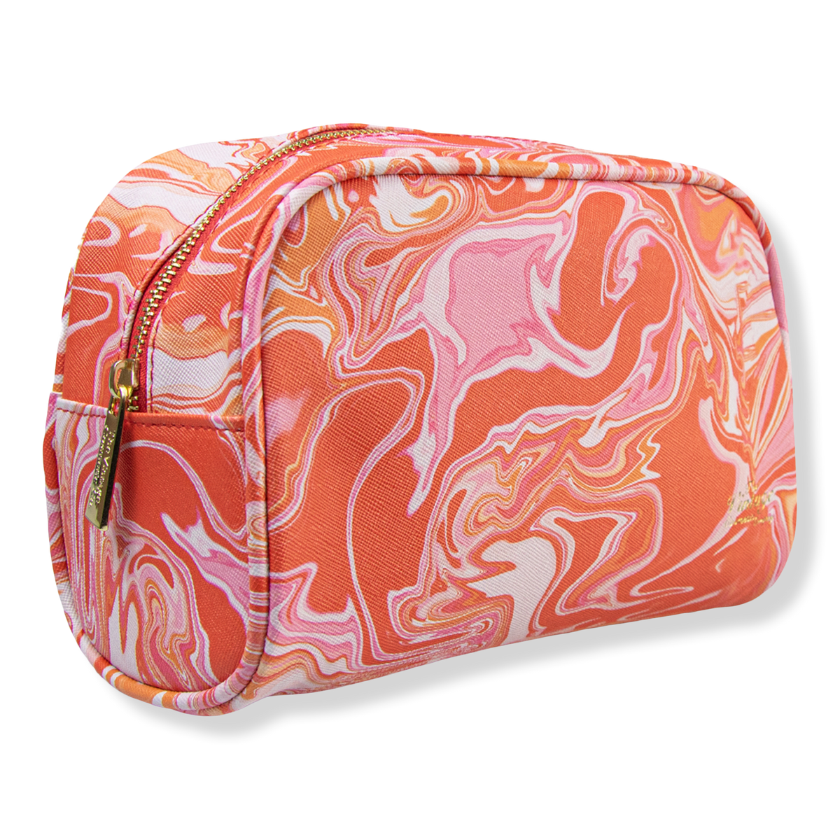 Pink marble makeup bag sale