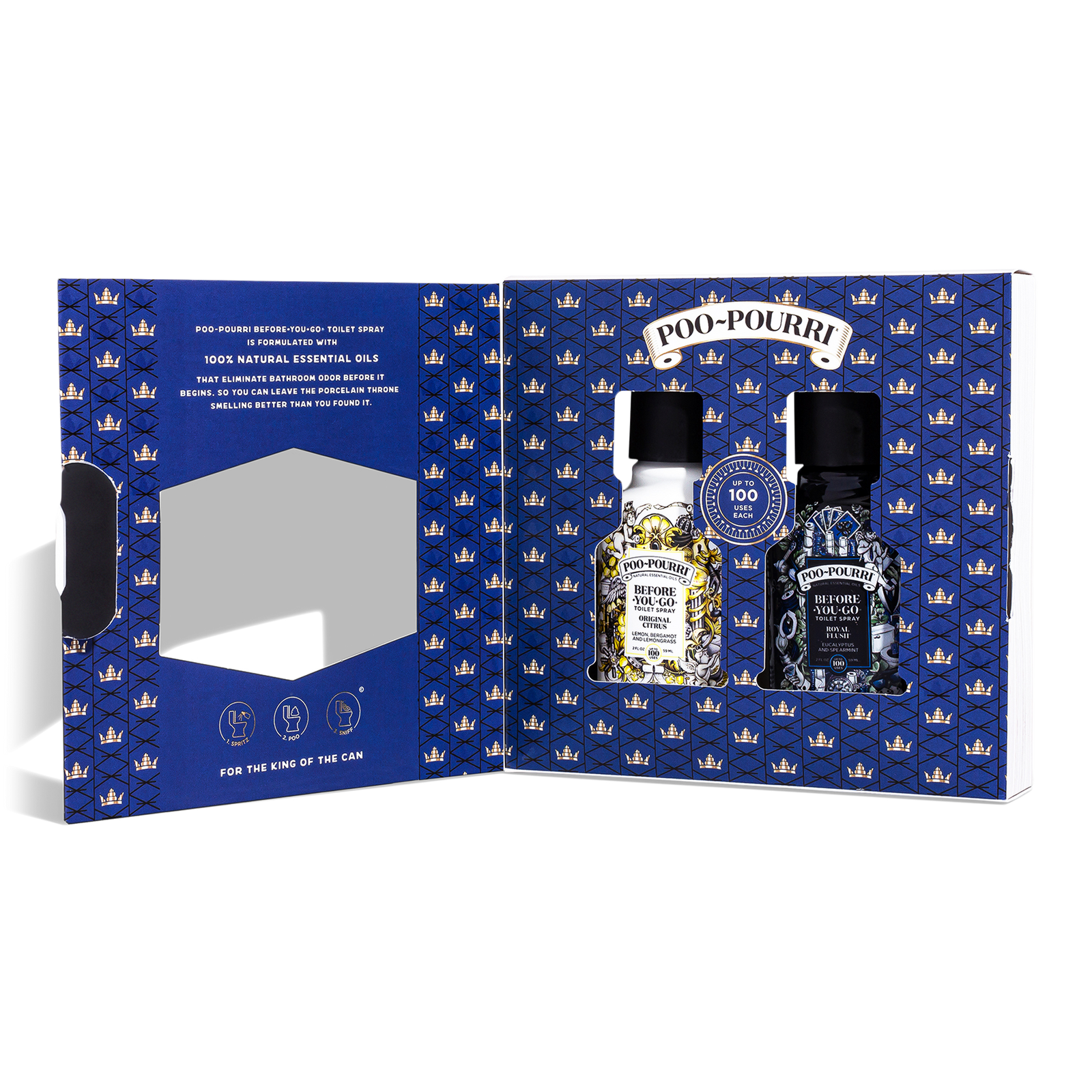 Dapper Crapper Mens Gift Set Before-You-Go Toilet Spray 2 Pack