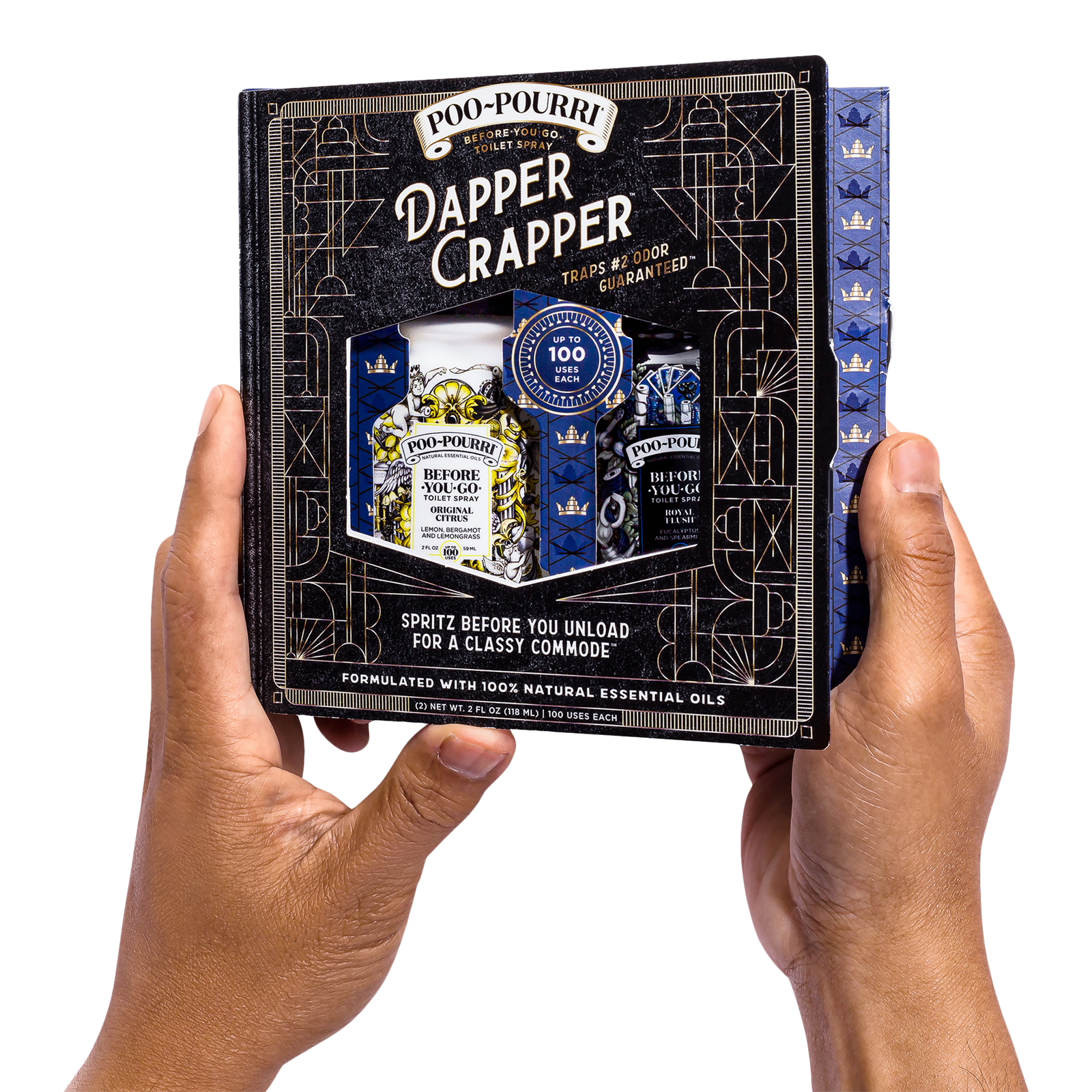 Dapper Crapper Mens Gift Set Before-You-Go Toilet Spray 2 Pack